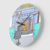 Her Majesty, Queen Elizabeth II ラージ壁時計 (傾斜)