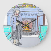 Her Majesty, Queen Elizabeth II ラージ壁時計 (正面)