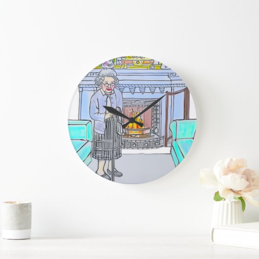 Her Majesty, Queen Elizabeth II ラージ壁時計 (ホーム)