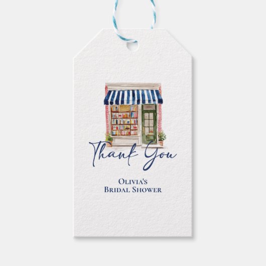 Her New Chapter Begins Book themed Bridal Shower ギフトタグ (正面)