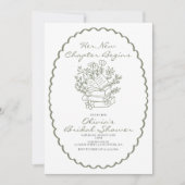 Her New Chapter Begins Book themed Bridal Shower 招待状 (正面)