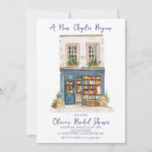 Her New Chapter Begins Book themed Bridal Shower 招待状 (正面)