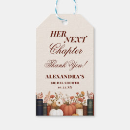 Her Next Chapter Book Theme Bridal Shower Favor ギフトタグ