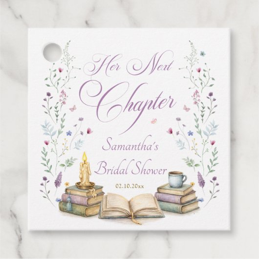 Her Next Chapter Bridal Shower  フェイバータグ (正面)