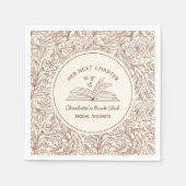 Her Next Chapter Brown Book Club Bridal Shower スタンダードカクテルナプキン (正面)