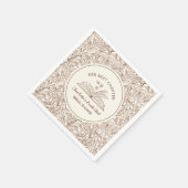 Her Next Chapter Brown Book Club Bridal Shower スタンダードカクテルナプキン (角)