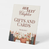 Her Next Chapter Fall Book Theme Bridal Shower 台座サイン (正面)