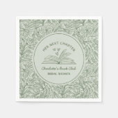 Her Next Chapter Green Book Club Bridal Shower スタンダードカクテルナプキン (正面)
