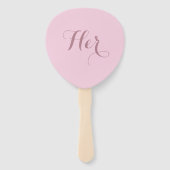 Her or Him Wedding Game Paddles  ハンドファン (正面)
