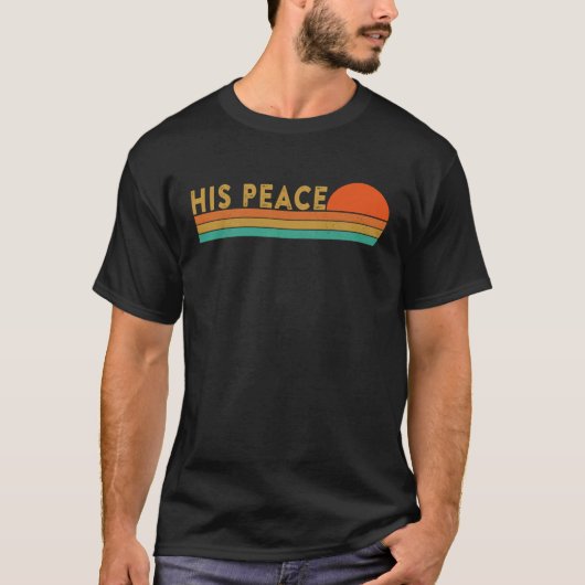 Her Rock His Peace Christian Husband Wife Couples  Tシャツ (正面)