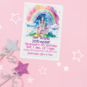 Her Royal Five-ness Rainbow Castle 5th Birthday 招待状