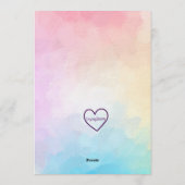 Her Royal Five-ness Rainbow Castle 5th Birthday 招待状 (裏面)