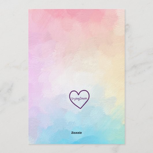 Her Royal Five-ness Rainbow Castle 5th Birthday 招待状 (裏面)