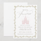 Her Royal Fiveness Princess 5th Birthday Party 招待状 (正面/裏面)