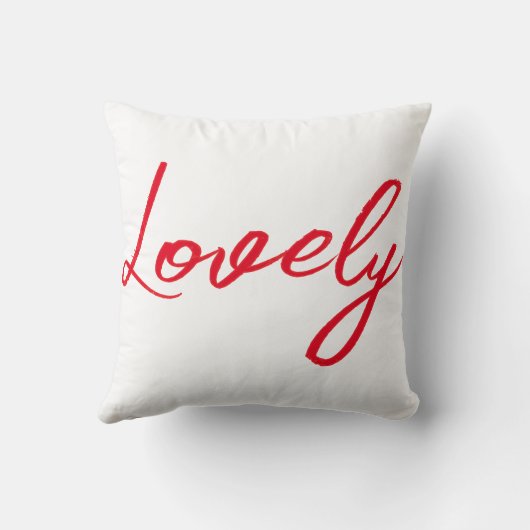 Her Simple Red Lovely Shirt クッション (裏面)