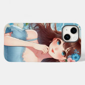 Her Sky-Blue Gaze　iPhone / iPad ケース Case-Mate iPhoneケース (裏面 (横))
