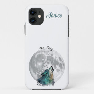 "Her Song" オオカミと月 カスタマイズ可能 iPhone 11 ケース