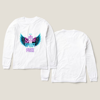 Her Spirit Is Free Neon Angel Wings Tri-Blend T-Sh トライブレンドＴシャツ