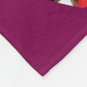 Her Valentine’s Day 6 Heart Shaped Photos Collage フリースブランケット (角)