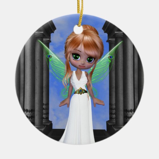 "Hera"の妖精のギリシャの女神 セラミックオーナメント (正面)