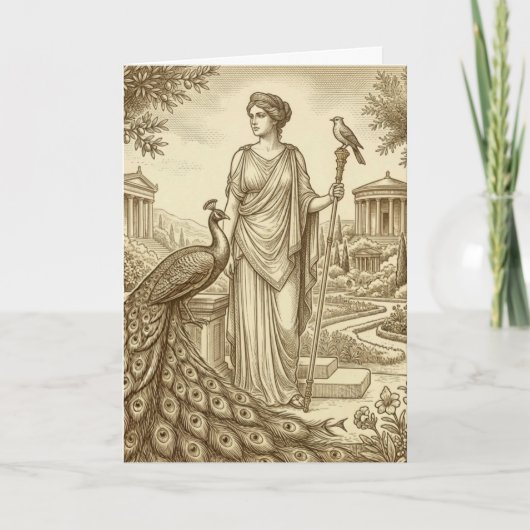 Hera Greek Goddess Greeting Card カード (正面)