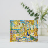 Hera with Peacock and Pomegranate Scepter in Templ ポストカード (スタンド正面)