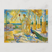 Hera with Peacock and Pomegranate Scepter in Templ ポストカード (正面)