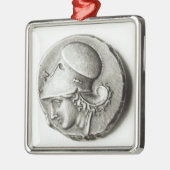 HeraclesのDidrachma: obverse描写のアテーナー メタルオーナメント (左)