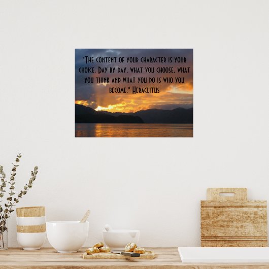 Heraclitusやる気を起こさせるの引用文のポスター ポスター (キッチン)