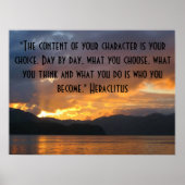 Heraclitusやる気を起こさせるの引用文のポスター ポスター (正面)