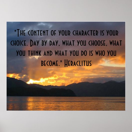 Heraclitusやる気を起こさせるの引用文のポスター ポスター (正面)