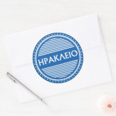 Heraklion City Pride Emblem – Greek Identity ラウンドシール (封筒)