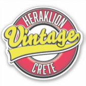 Heraklion Creteトラベルロゴ シール (正面)