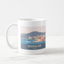 Heraklion Greece Pastel Travel – Venetian Harbor コーヒーマグカップ