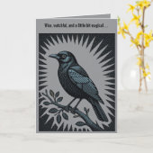 Herald of the Halo Raven Illustration カード (黄色い花)