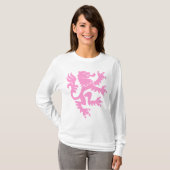 Heraldicライオン01 -ピンク tシャツ (正面フル)