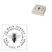 heraldicヴィンテージビー#2クレストネーム差出人住所 ラバースタンプ (押印)