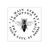 heraldicヴィンテージビー#2クレストネーム差出人住所 ラバースタンプ (インプリント)