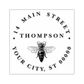 heraldic名門私立校風のヴィンテージビー#2名住所 ラバースタンプ (インプリント)