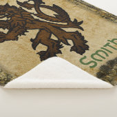 Heraldic手がつけられないライオンのカスタム シェルパブランケット (3/4)