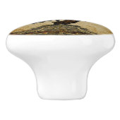 Heraldic手がつけられないライオンのカスタム セラミックノブ (側面)