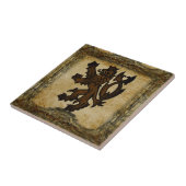 Heraldic手がつけられないライオンのカスタム タイル (側面)