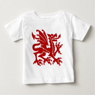 Heraldic Dragon 01 - Ruby Red ベビーTシャツ