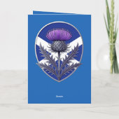 Heraldic Purple Thistle and Saltire  カード (裏面)