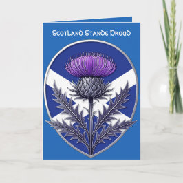 Heraldic Purple Thistle and Saltire  カード