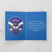 Heraldic Purple Thistle and Saltire  カード (内部)