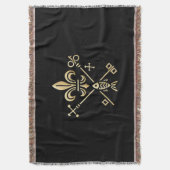 Heraldische Symbole Decke スローブランケット (正面縦)