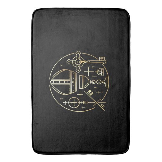 Heraldisches Symbol Papst バスマット (正面縦)