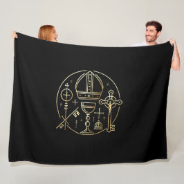 Heraldisches Symbol Papst フリースブランケット