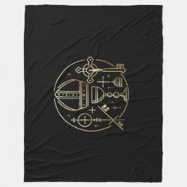 Heraldisches Symbol Papst フリースブランケット